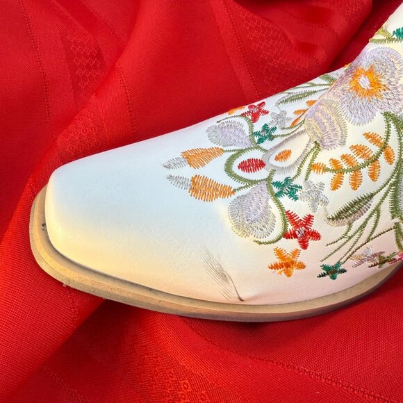 Floral Embroidered Western Cowboy Booties European size 45 - Picture 4 of 12